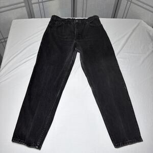 Vintage 90’s Levi’s Orange Tab 550 Black Jeans Made In USA SIZE 38/32 1992 Fade